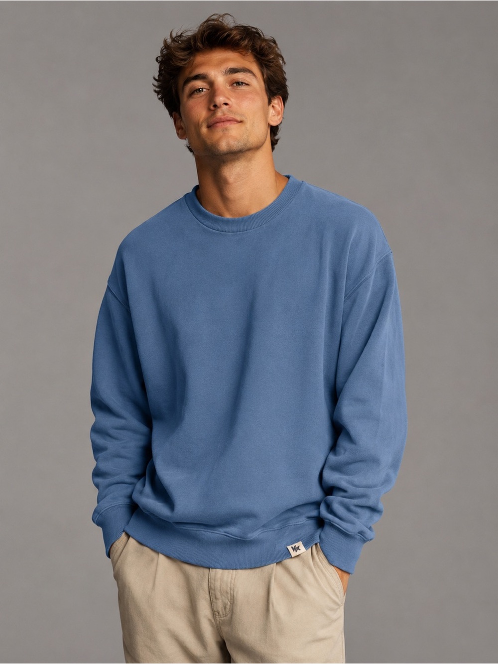 YoungLA Blue Cotton Sweatshirt